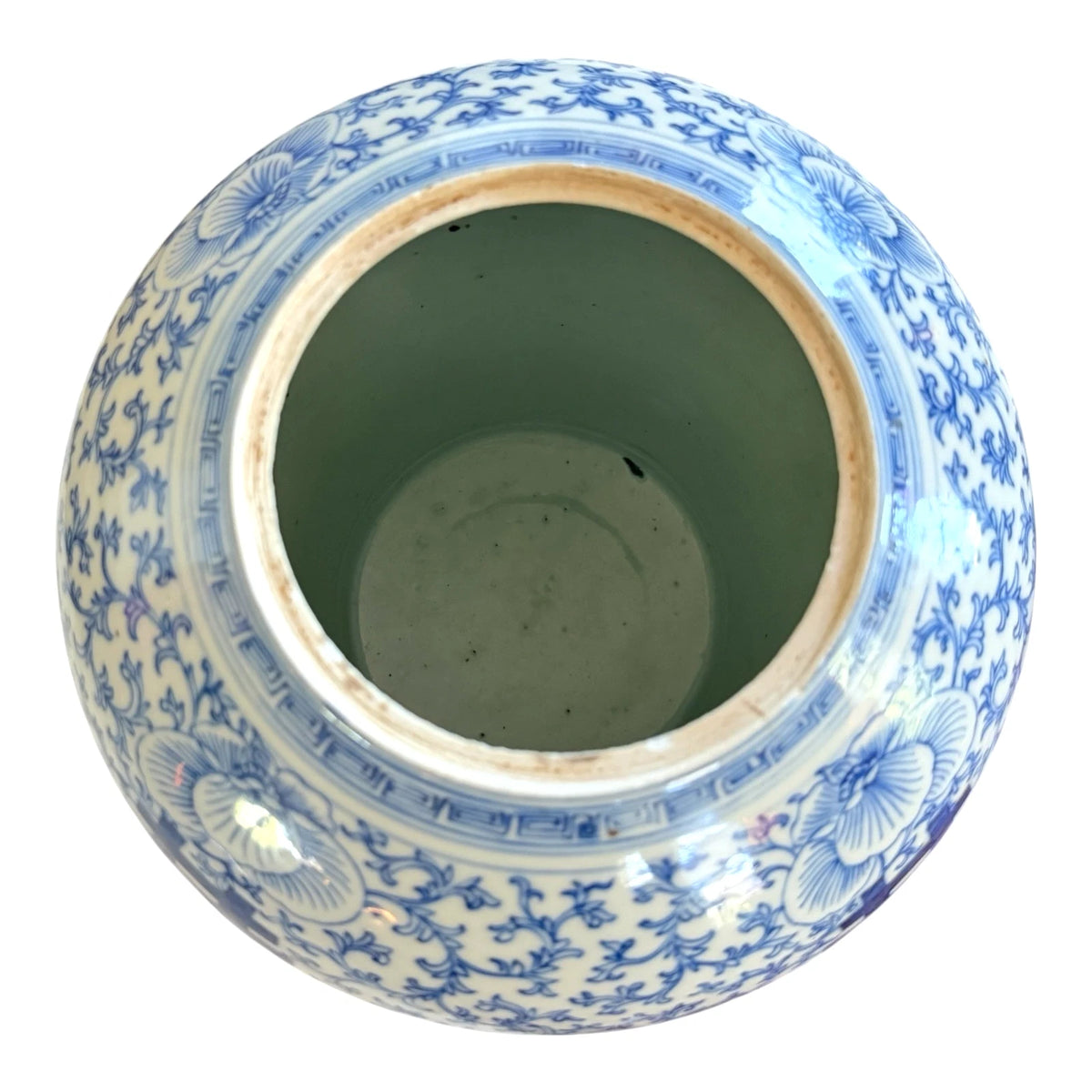 Antique Chinese Qing Blue & White Porcelain Double Happiness Wedding Ginger Jar