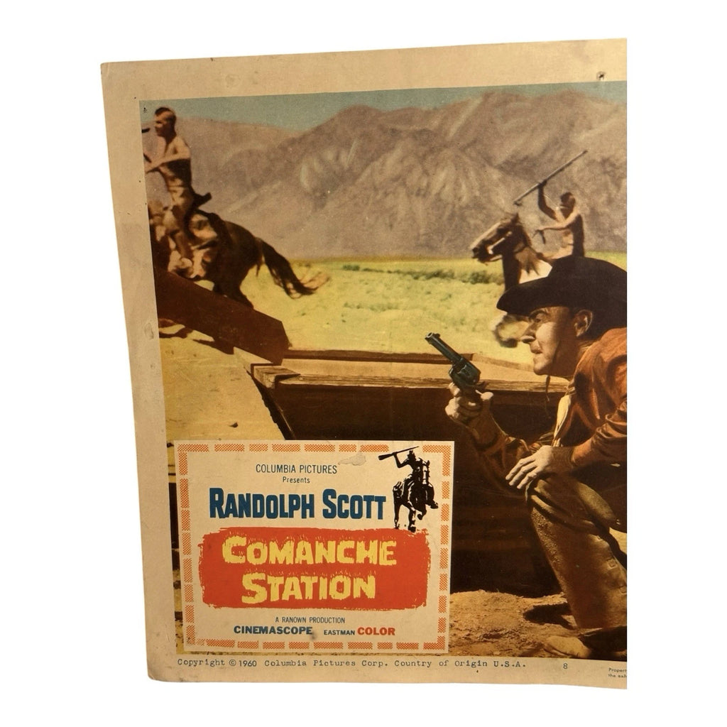 Vintage Western Movie Lobby Card Commanche Station 1960 (D)