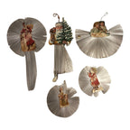 Antique Die Cut Christmas Santa Post Card Cut Out Ornaments