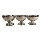 Antique Set of 3 Mercury Glass Dessert Bowls Owned by Martha Stewart