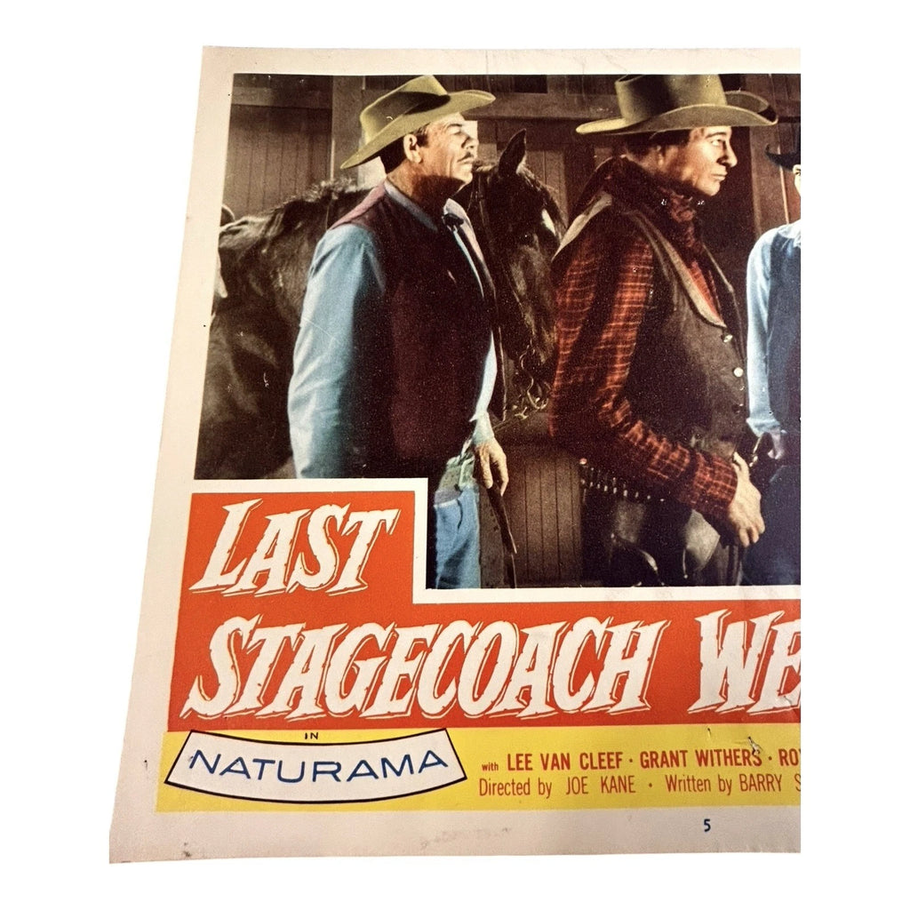 Vintage Western Movie Lobby Card Last Stagecoach West 1957