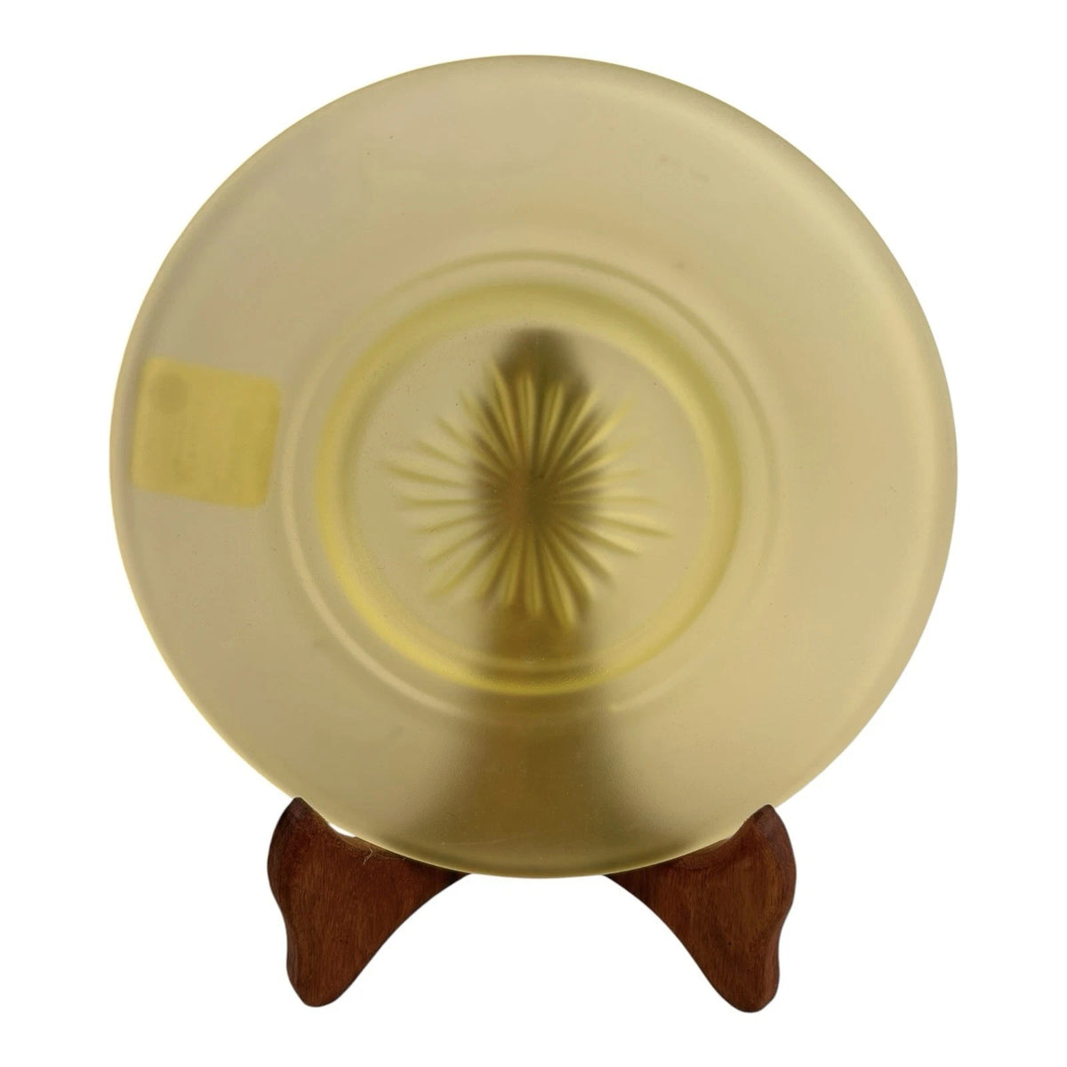 Vintage Set of 2 Vaseline Uranium Glass Plates Owned by Martha Stewart