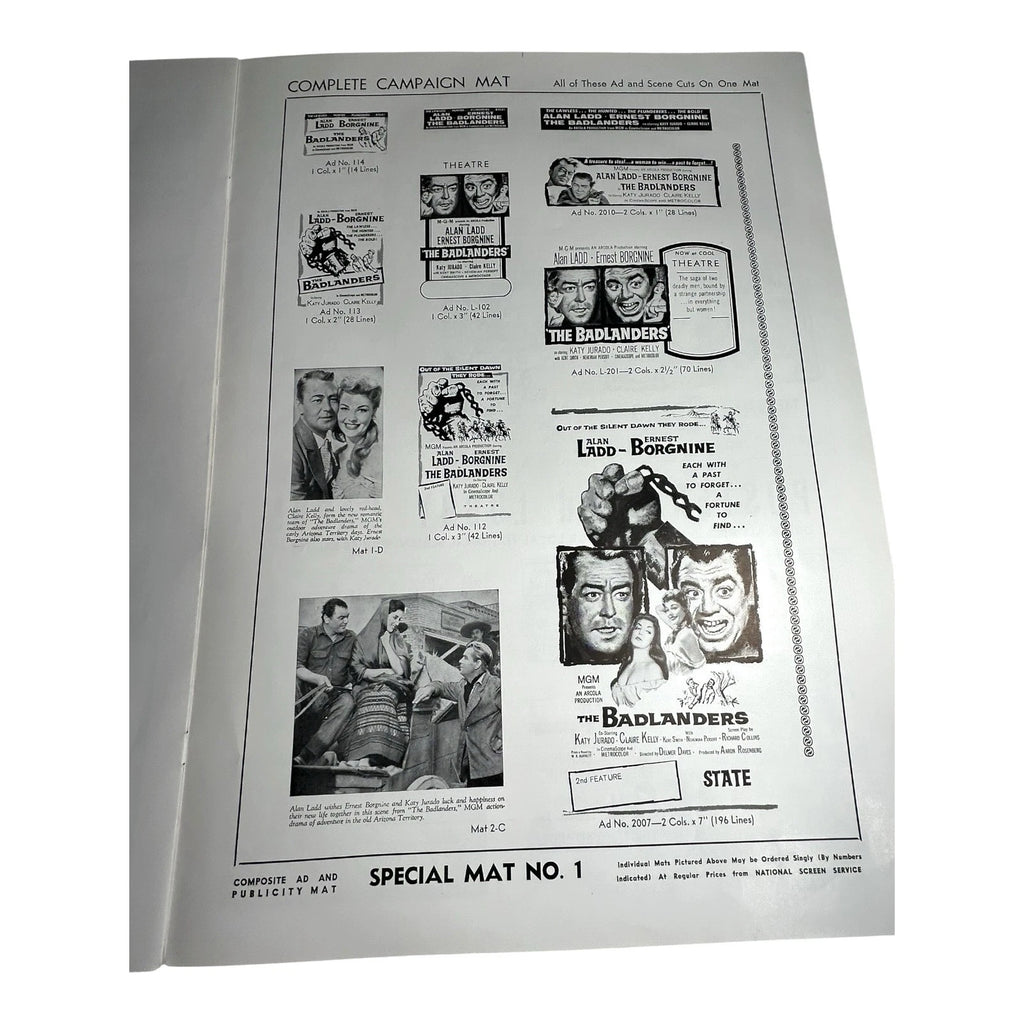 Vintage Movie Press Book Showmans Manual The Badlanders 1958