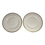 Vintage Set of Two 2 Limoges France Gold Rim Trim Lunch Plates