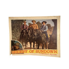 Vintage Western Movie Lobby Card Sheriff of Sundown 1944