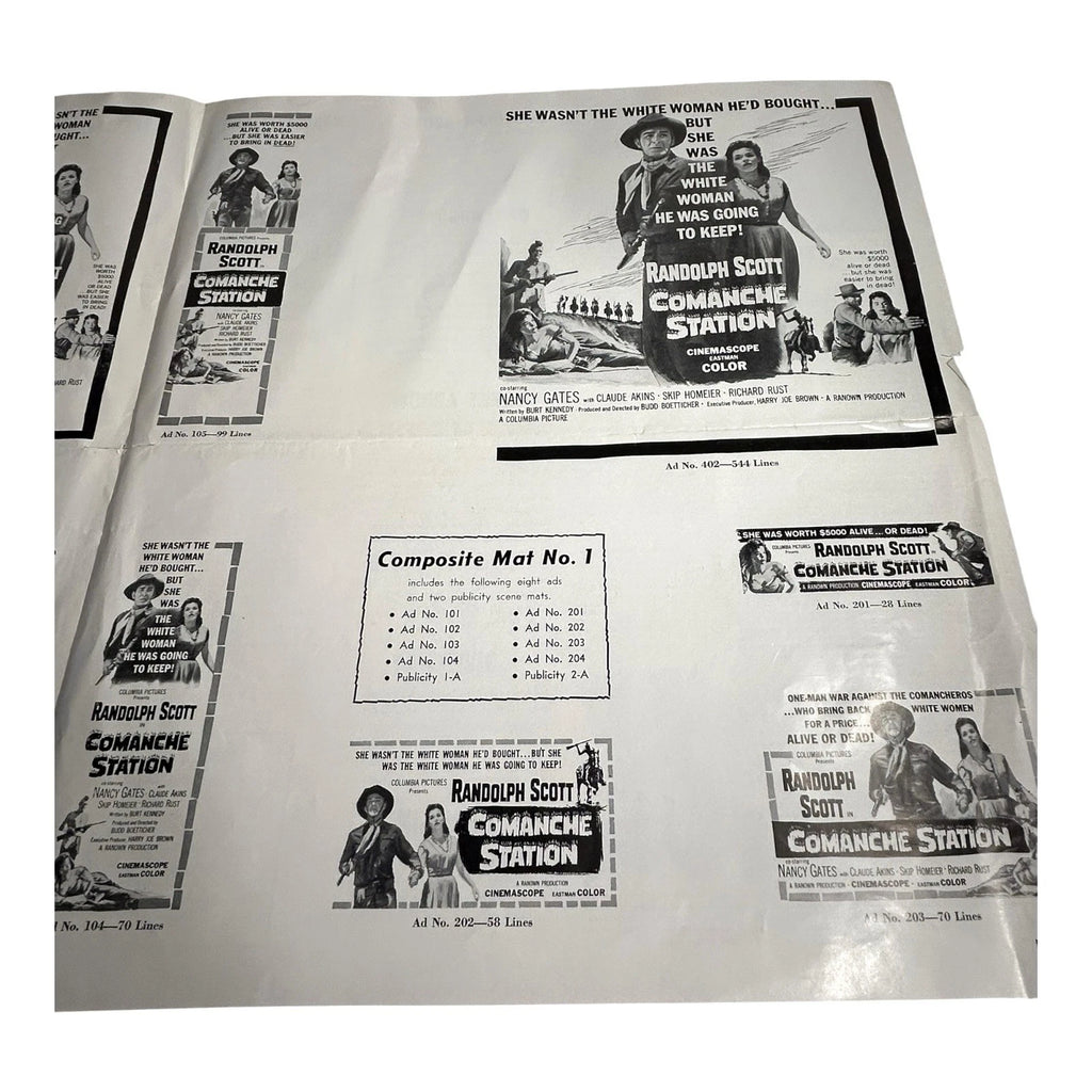 Vintage Movie Press Book Showmans Manual Comanche Station 1960