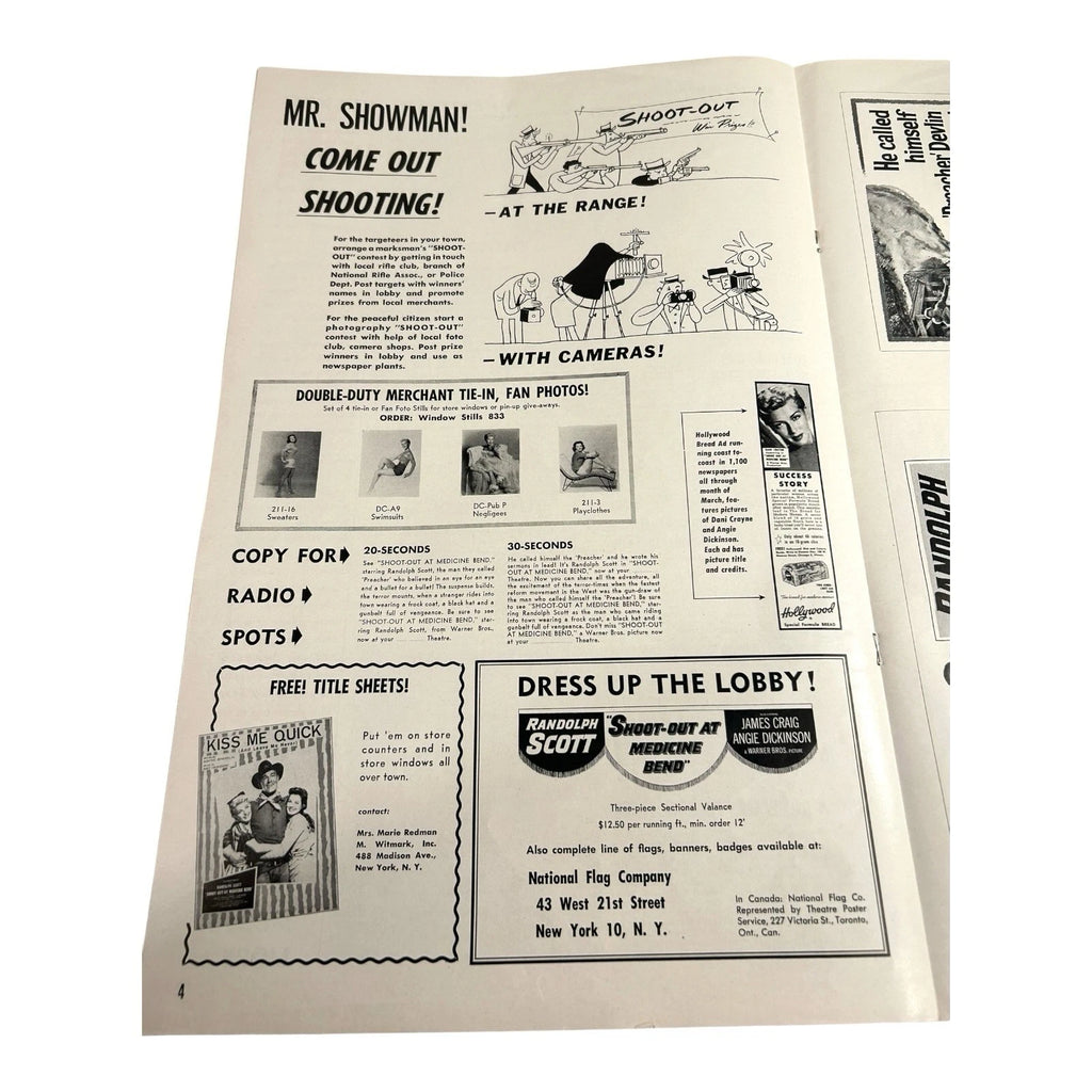 Vintage Movie Press Book Showmans Manual Shoot-Out At Medicine Bend 1957