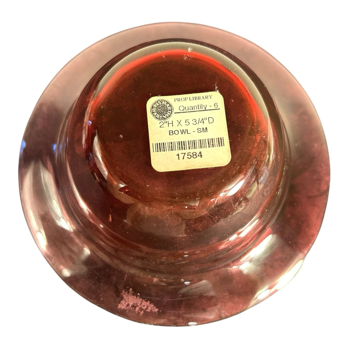 Vintage Set of 3 Cranberry Glass Bowls Owned by Martha Stewart