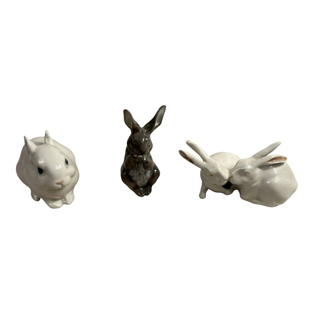 Vintage Lot of 3 Royal Copenhagen Bunny Rabbit Figurines 518 4705 080