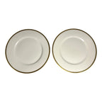 Vintage Set of Two 2 Limoges France Gold Rim Trim Lunch Plates