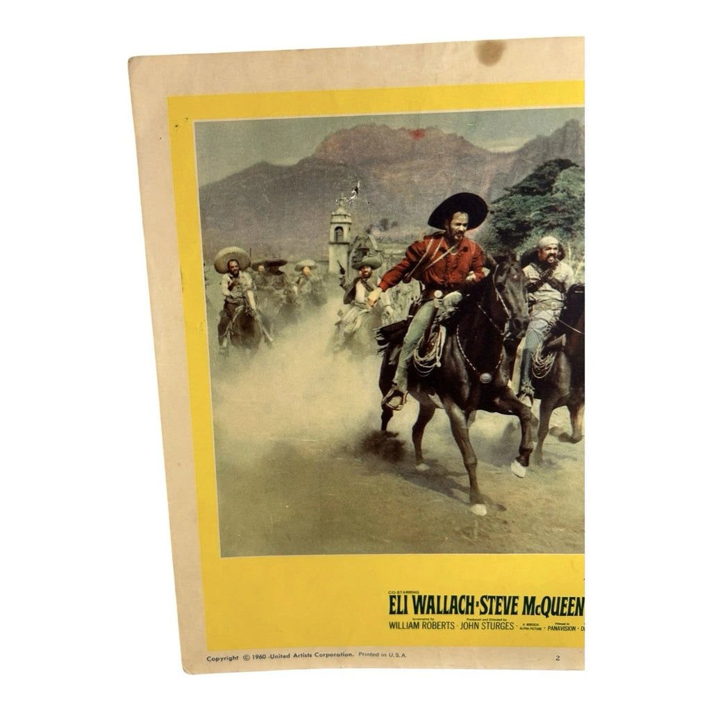 Vintage Western Movie Lobby Card The Magnificent Seven 1960 (E)