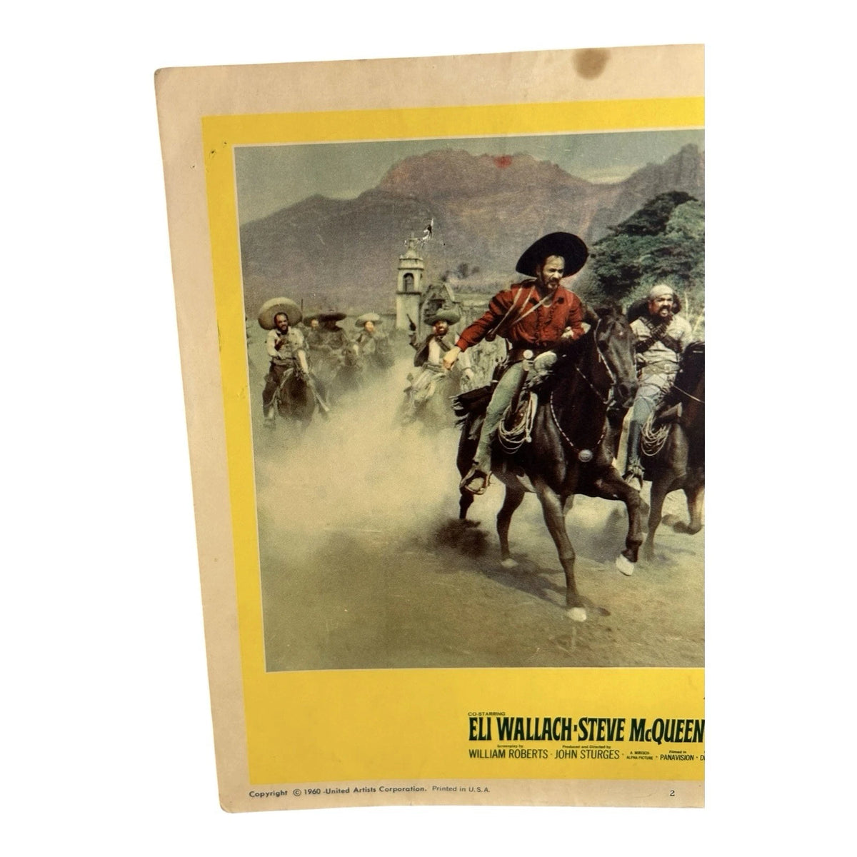 Vintage Western Movie Lobby Card The Magnificent Seven 1960 (E)