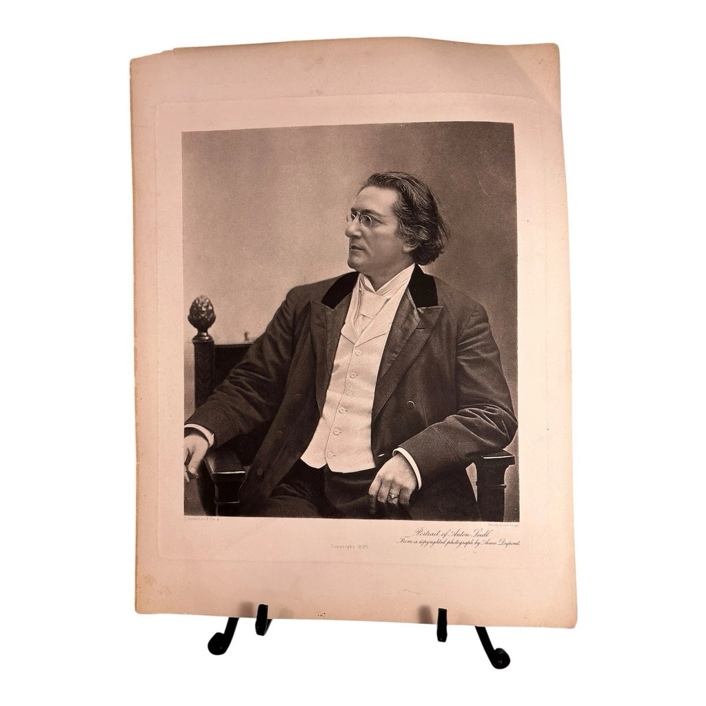 Antique Original Photograph Photogravure Portrait of Anton Seidl 1895