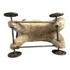 Antique Stuffed Animal Dog Rolling Pull Toy