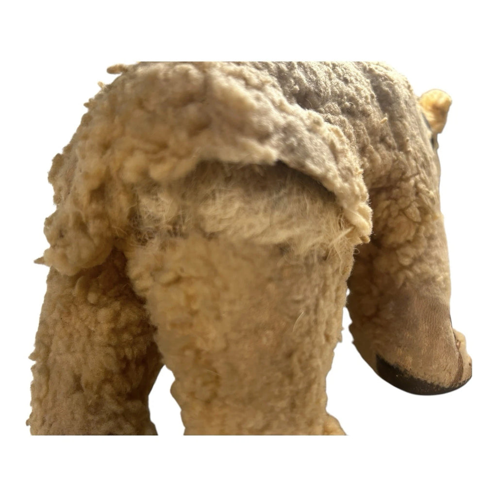 Antique Stuffed Toy Polar Bear with Leather Pads on Feet