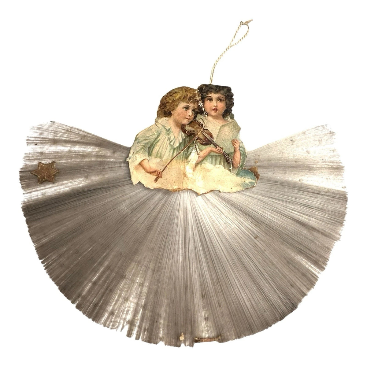 Antique Die Cut Christmas Santa Post Card Cut Out Ornaments