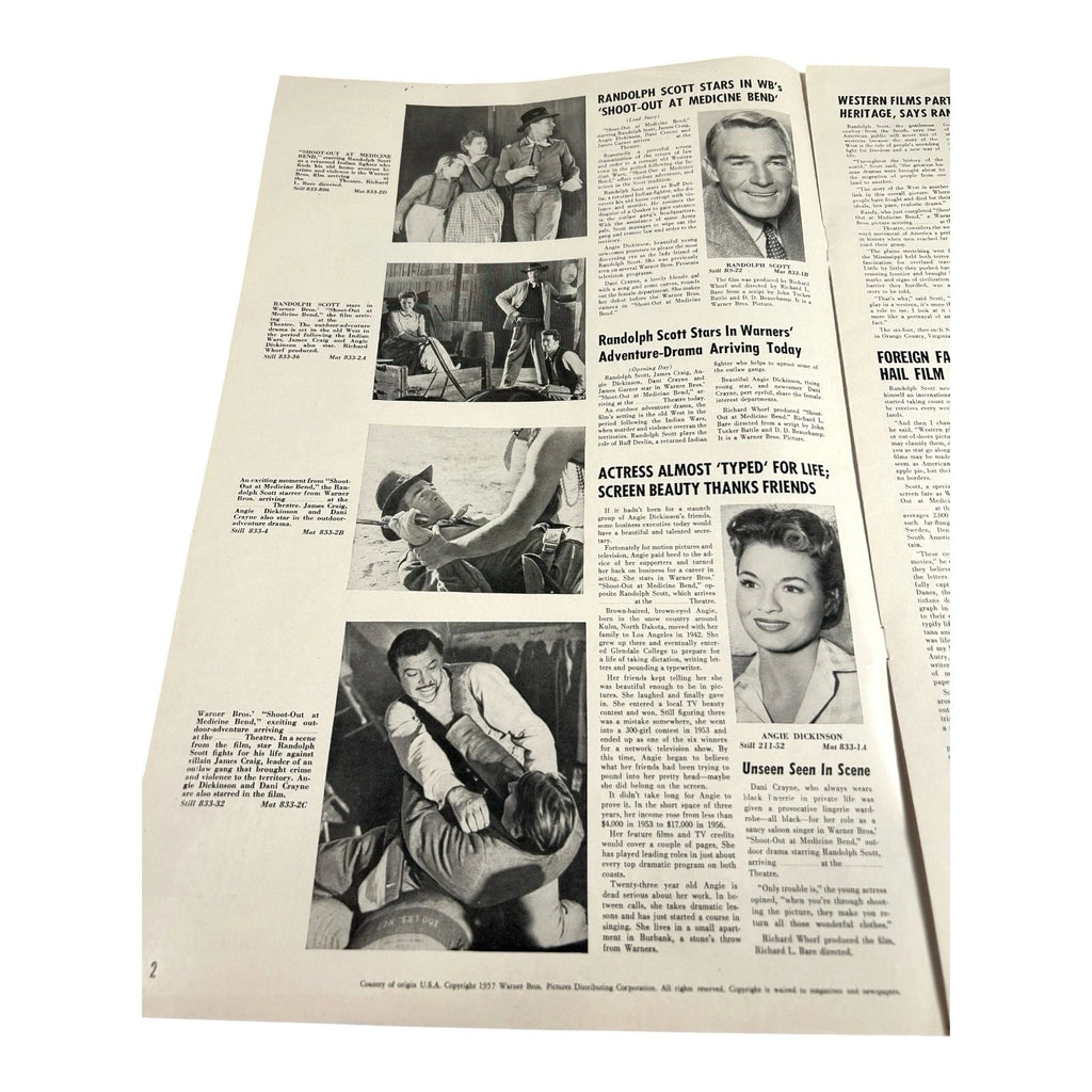 Vintage Movie Press Book Showmans Manual Shoot-Out At Medicine Bend 1957