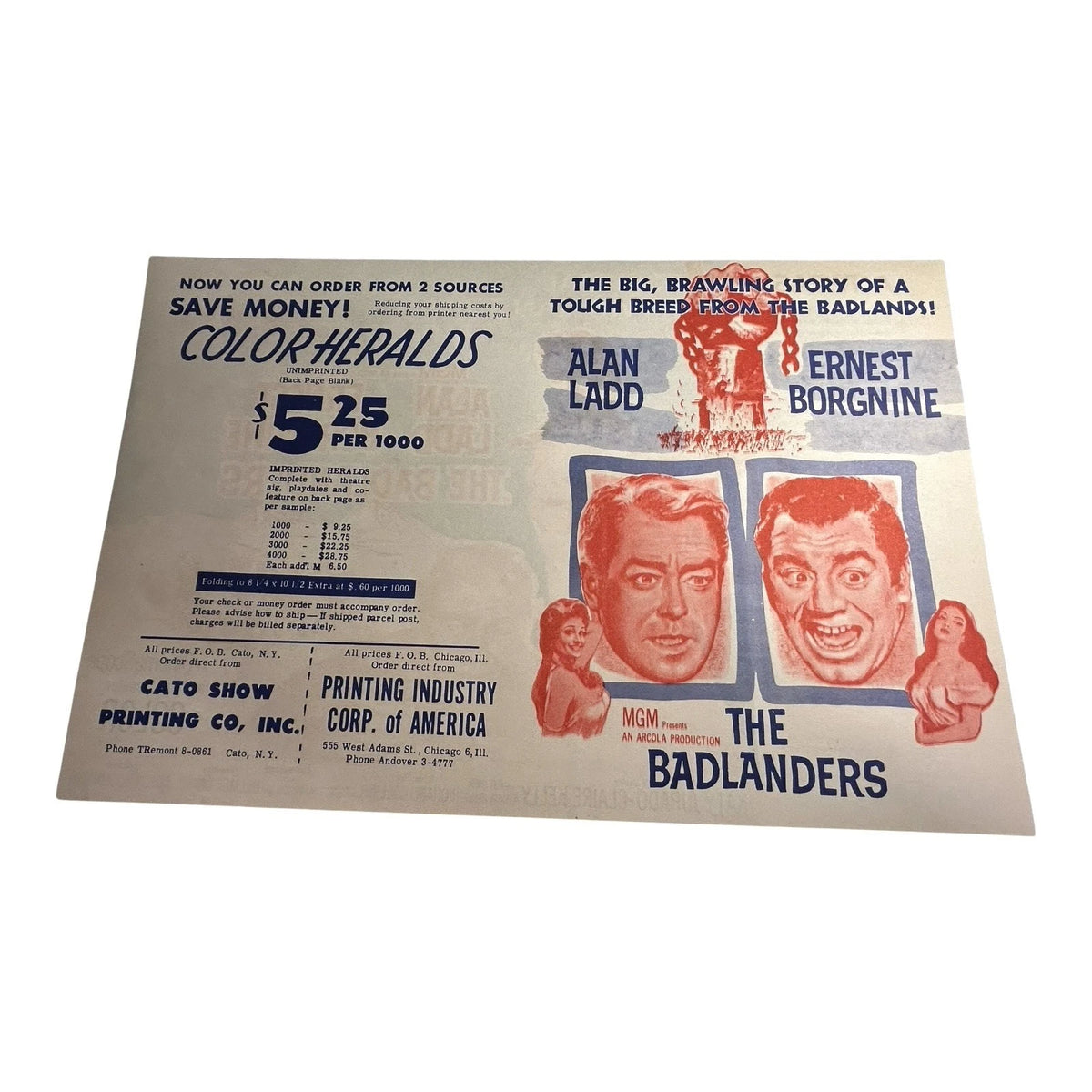 Vintage Movie Press Book Showmans Manual The Badlanders 1958