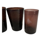 Vintage Lot 4 Amethyst Glass Drinking Glasses Tumblers Owned by Martha Stewart