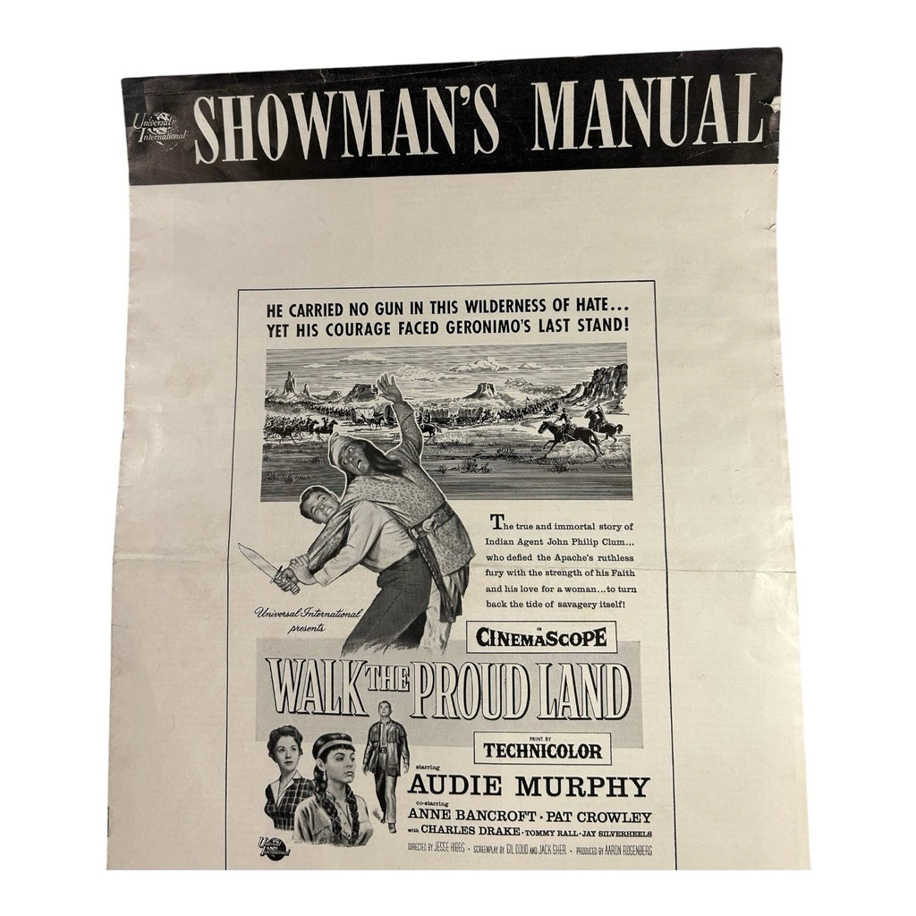 Vintage Movie Press Book Showmans Manual Walk The Proud Land 1956