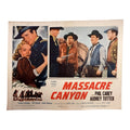 Vintage Western Movie Lobby Card Massacre Canyon 1954