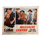 Vintage Western Movie Lobby Card Massacre Canyon 1954