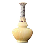 Antique Bohemian Enameled Marbled Opaline Art Glass Vase - Harrach Style