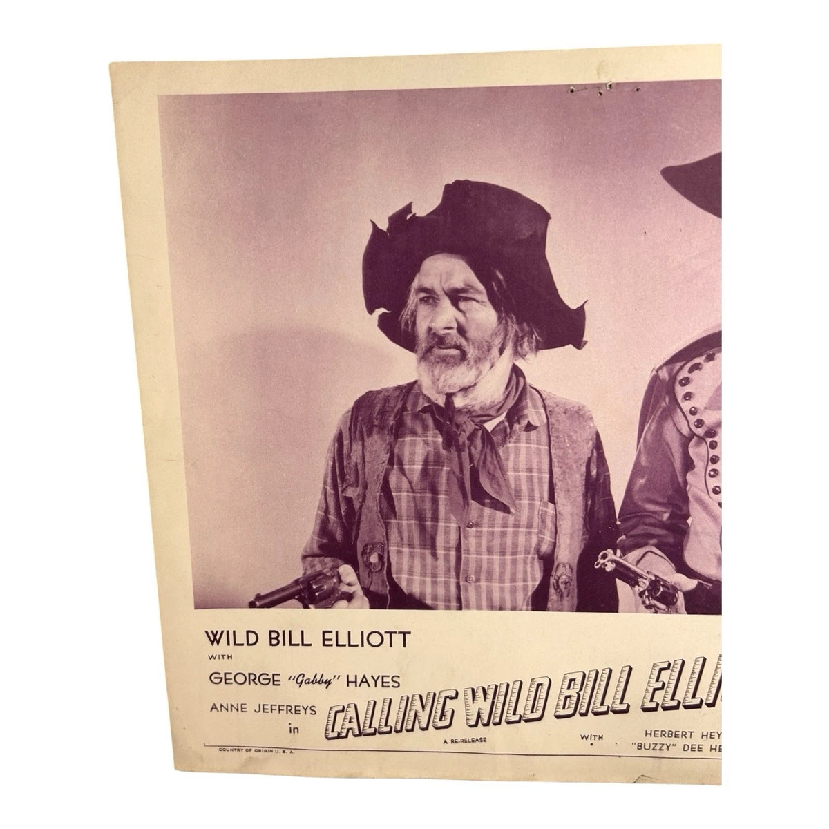 Vintage Western Movie Lobby Card Calling Wild Bill Elliott 1943