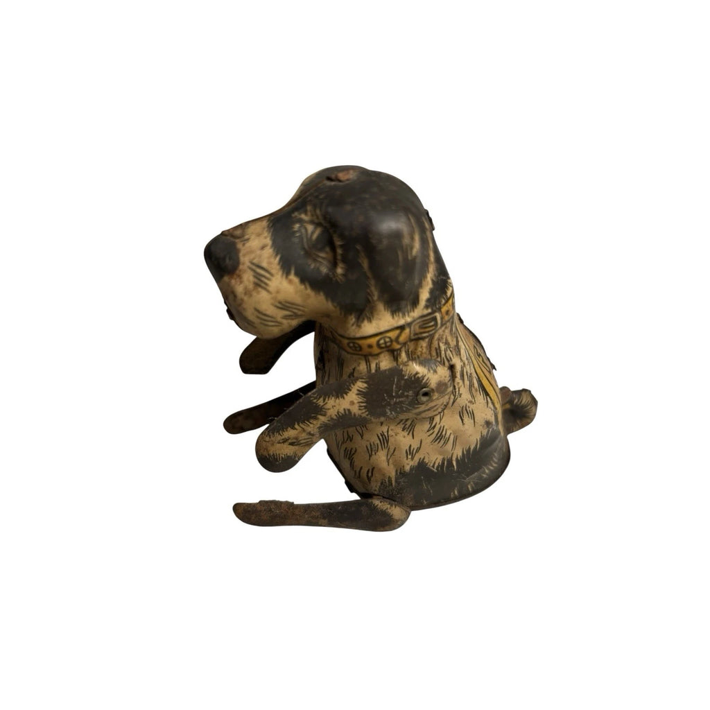 Antique Louis Marx Wind Up Tin Litho Flipo See Me Jump Toy Dog