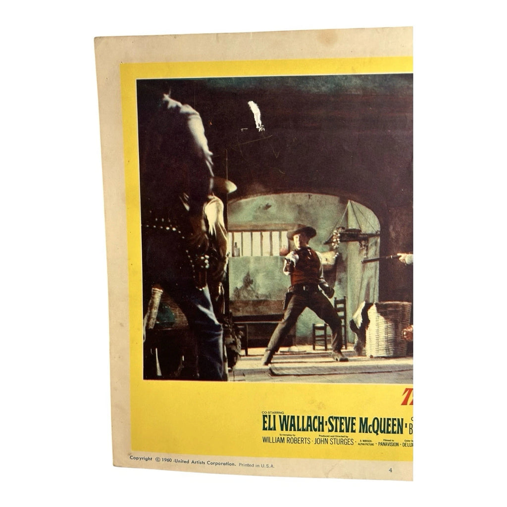 Vintage Western Movie Lobby Card The Magnificent Seven 1960 (D)