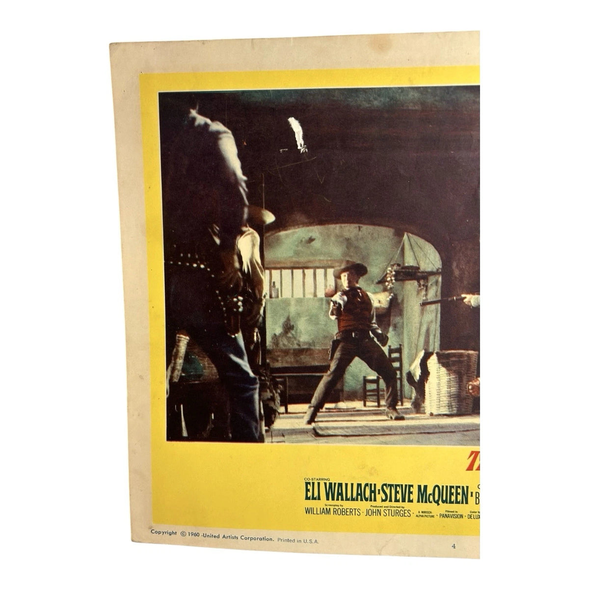 Vintage Western Movie Lobby Card The Magnificent Seven 1960 (D)