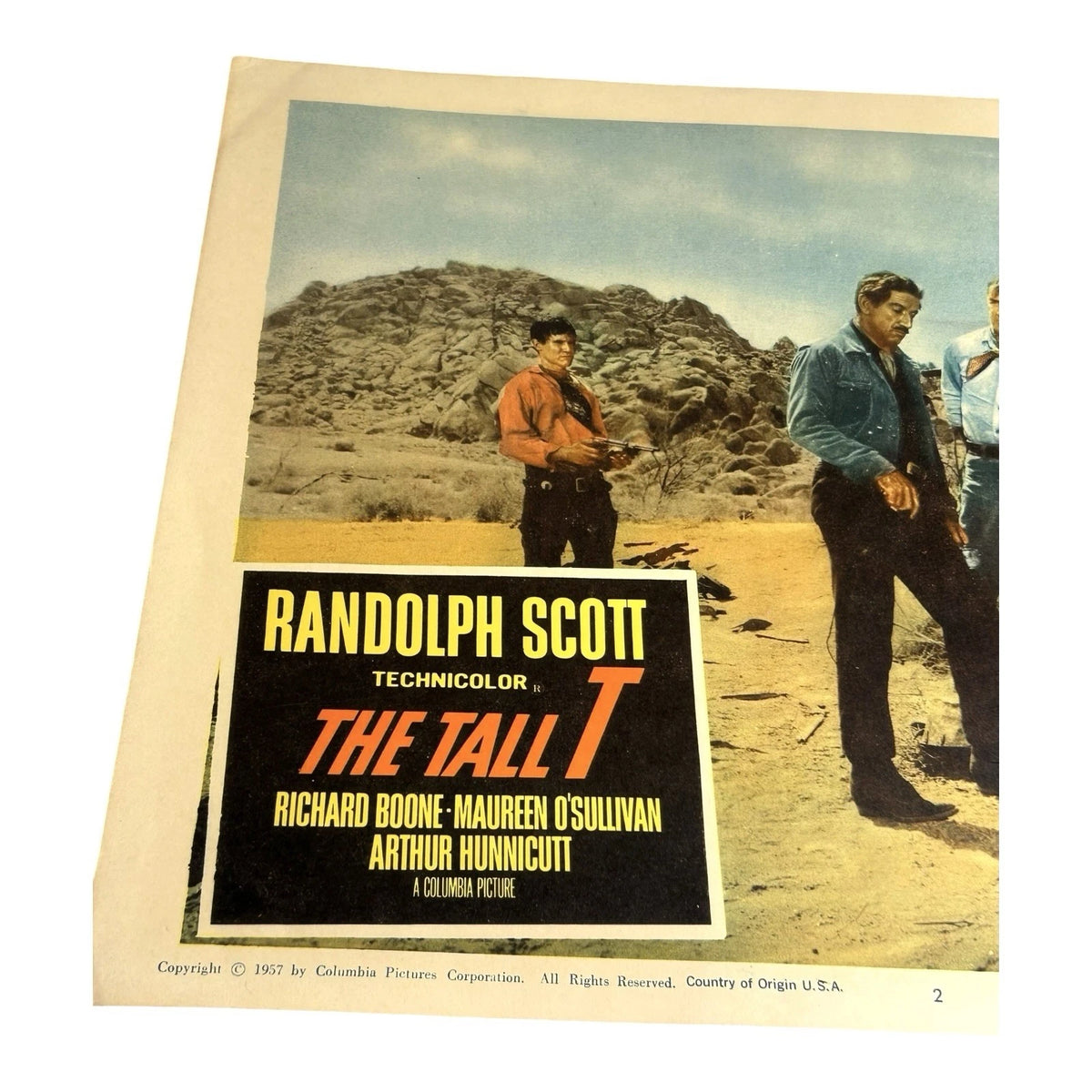 Vintage Western Movie Lobby Card The Tall T 1957 (B)