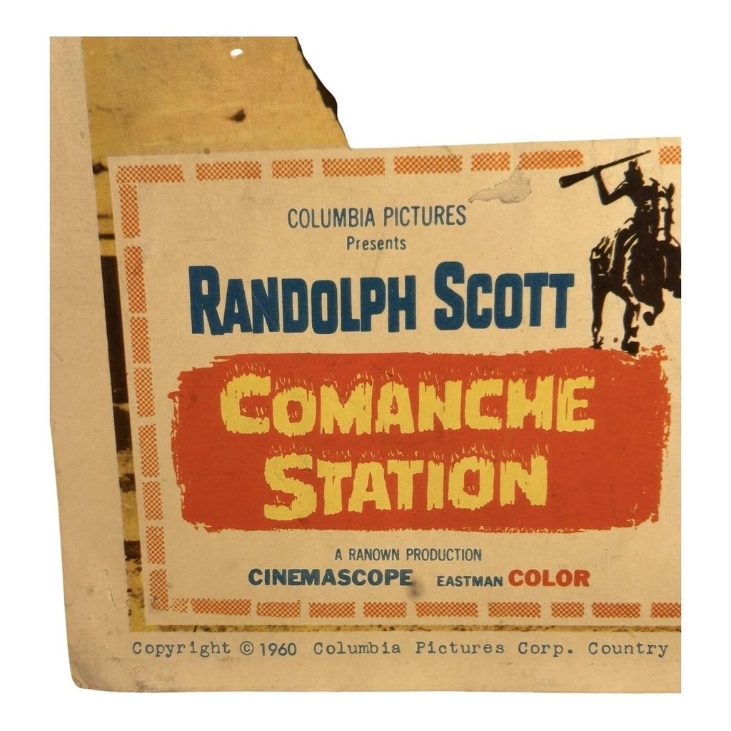 Vintage Western Movie Lobby Card Commanche Station 1960 (D)