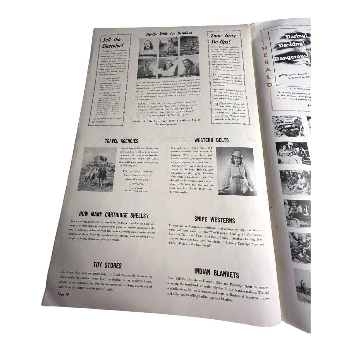 Vintage Movie Press Book Showmans Manual Gunfighters 1947