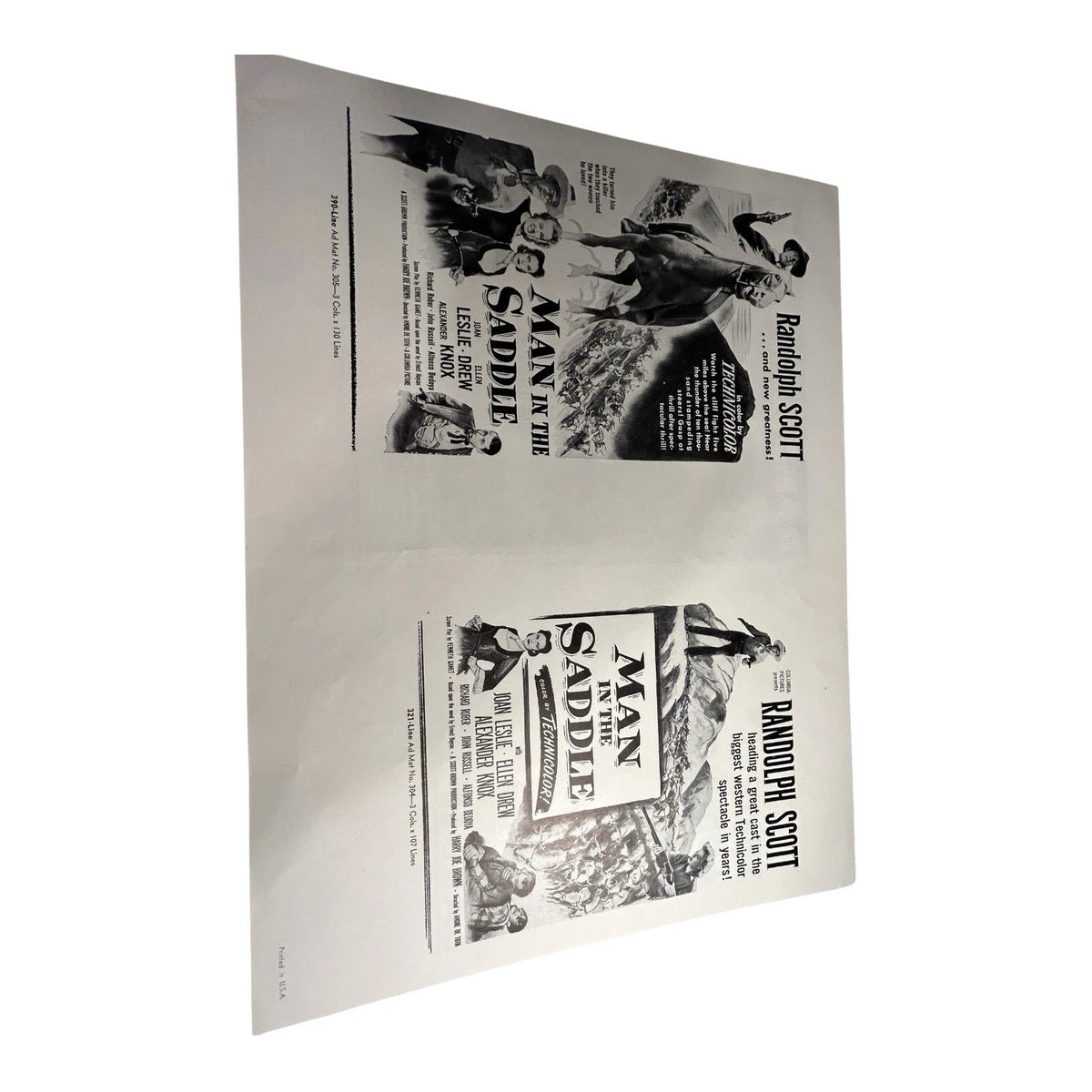 Vintage Movie Press Book Showmans Manual Man In The Saddle 1951