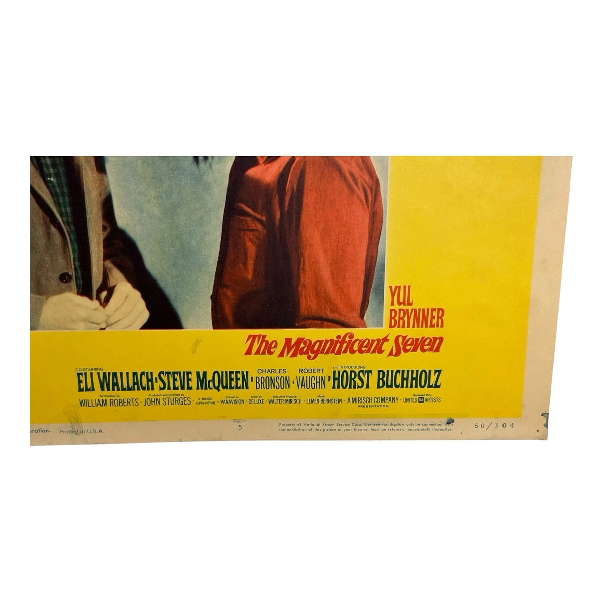 Vintage Western Movie Lobby Card The Magnificent Seven 1960