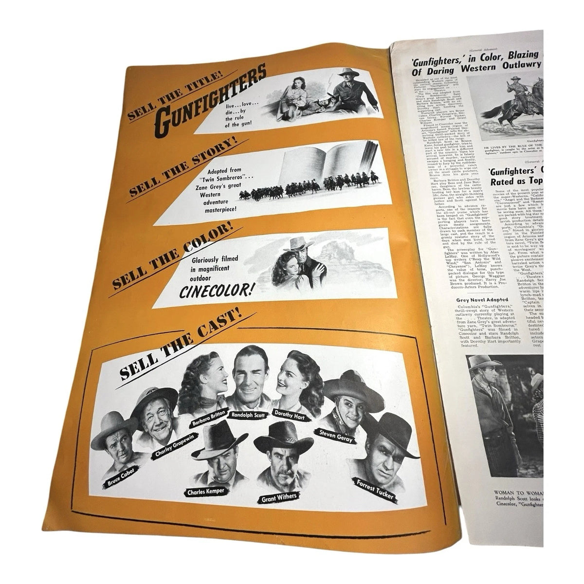 Vintage Movie Press Book Showmans Manual Gunfighters 1947