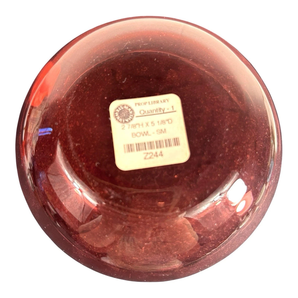 Vintage Lot of 3 Cranberry Glass Bowls Owned by Martha Stewart