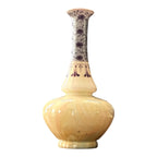 Antique Bohemian Enameled Marbled Opaline Art Glass Vase - Harrach Style