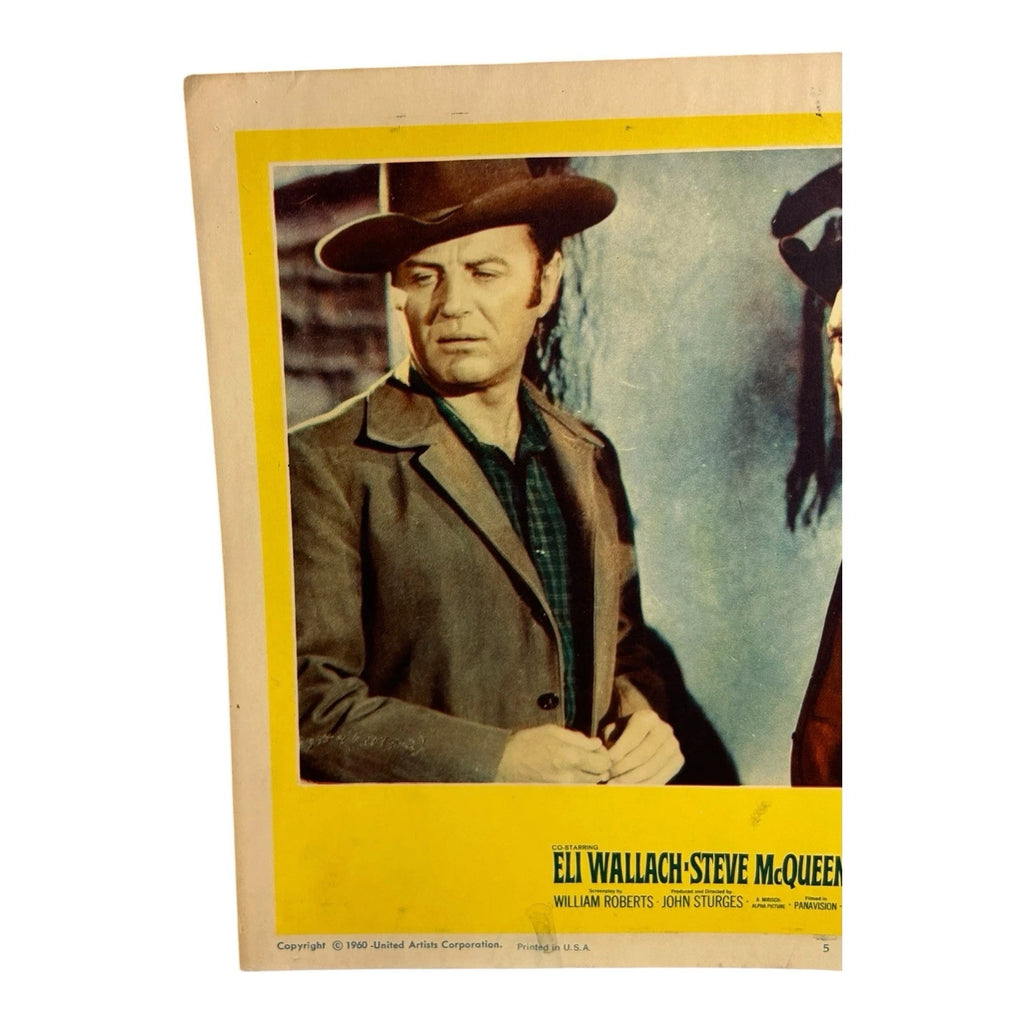 Vintage Western Movie Lobby Card The Magnificent Seven 1960
