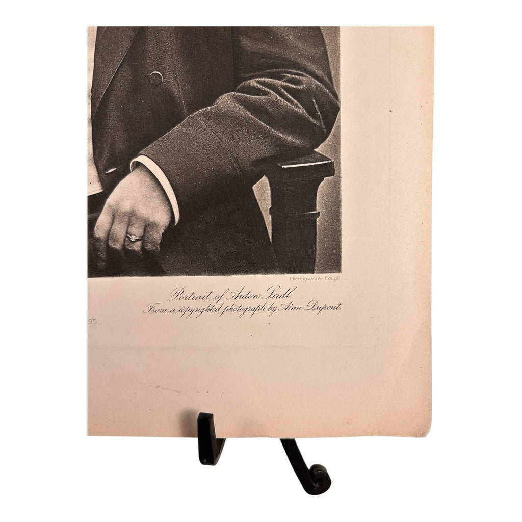 Antique Original Photograph Photogravure Portrait of Anton Seidl 1895