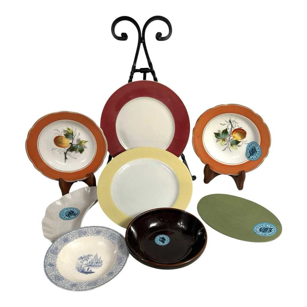 Vintage Lot of 8 Pieces of Ceramic Plates & Dishes Owned by Martha Stewart