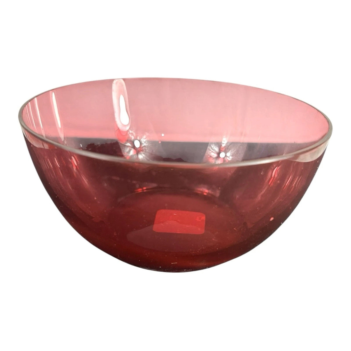 Vintage Lot of 3 Cranberry Glass Bowls Owned by Martha Stewart