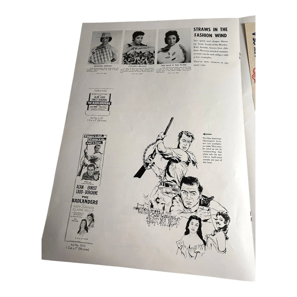 Vintage Movie Press Book Showmans Manual The Badlanders 1958