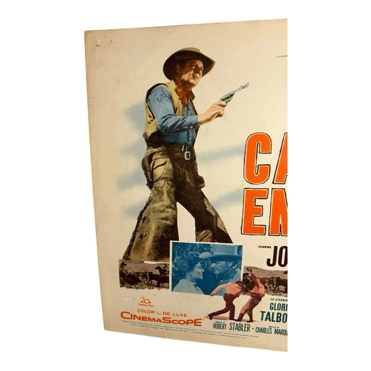 Vintage Western Movie Lobby Card Cattle Empire 1958