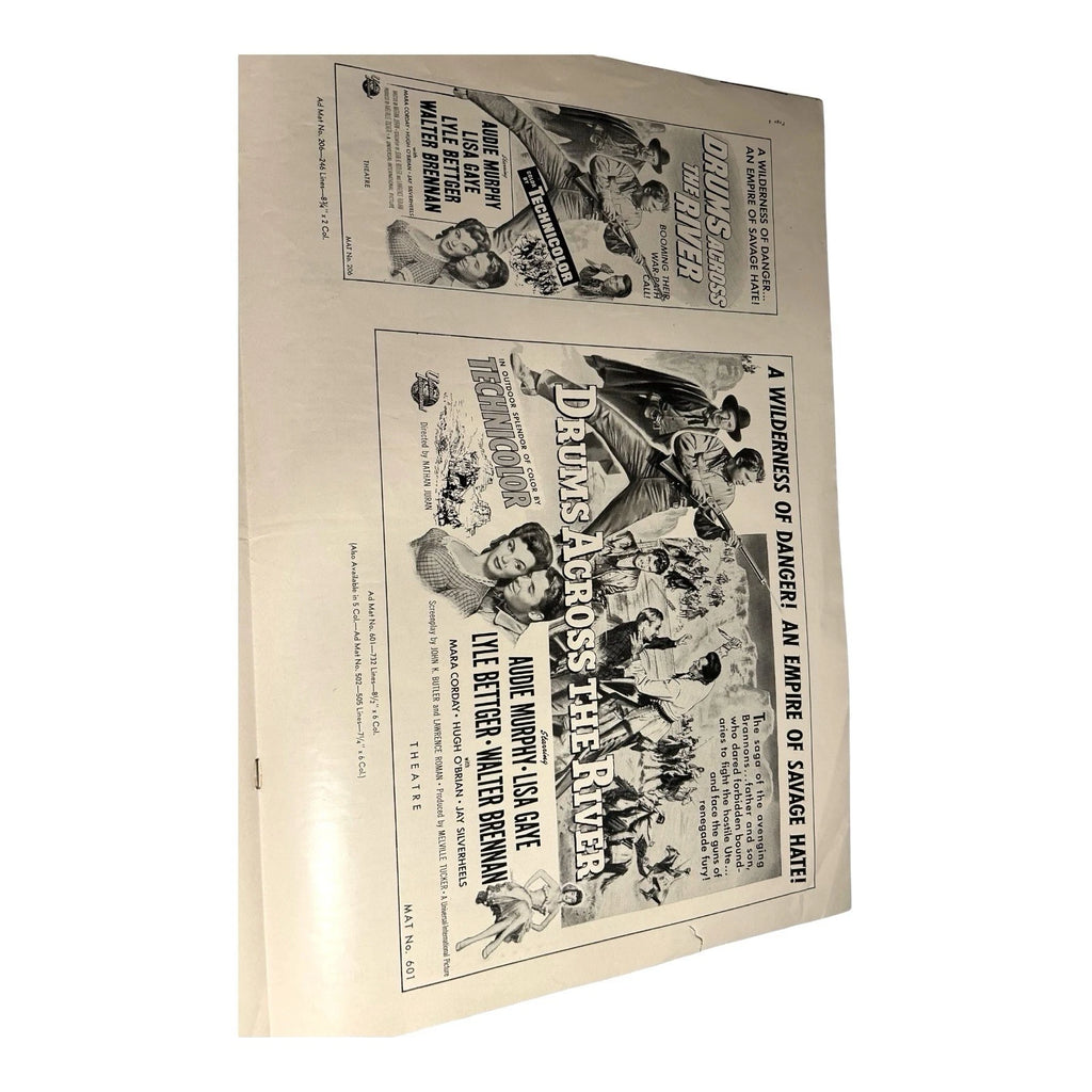 Vintage Movie Press Book Showmans Manual Drums Across The River 1954