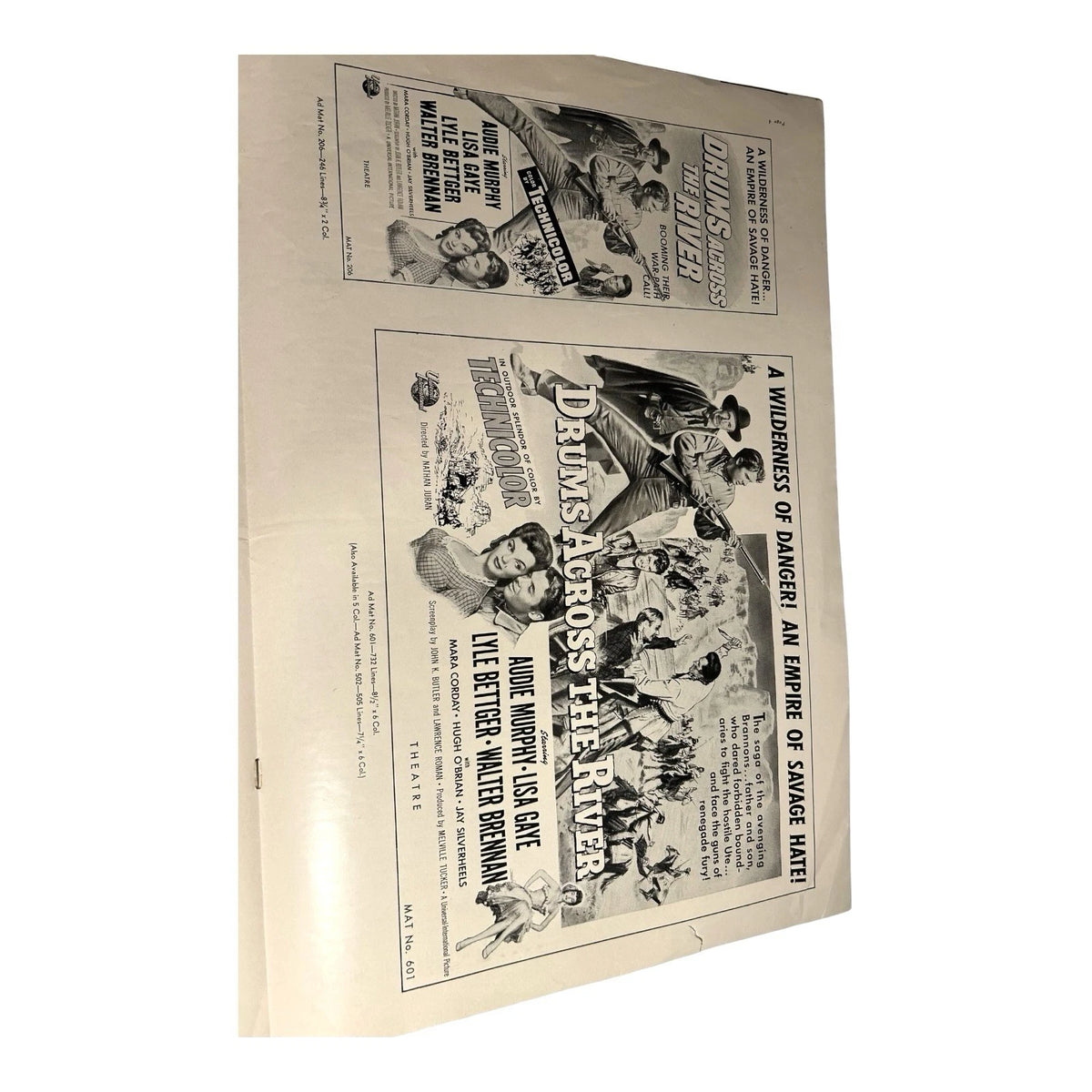 Vintage Movie Press Book Showmans Manual Drums Across The River 1954