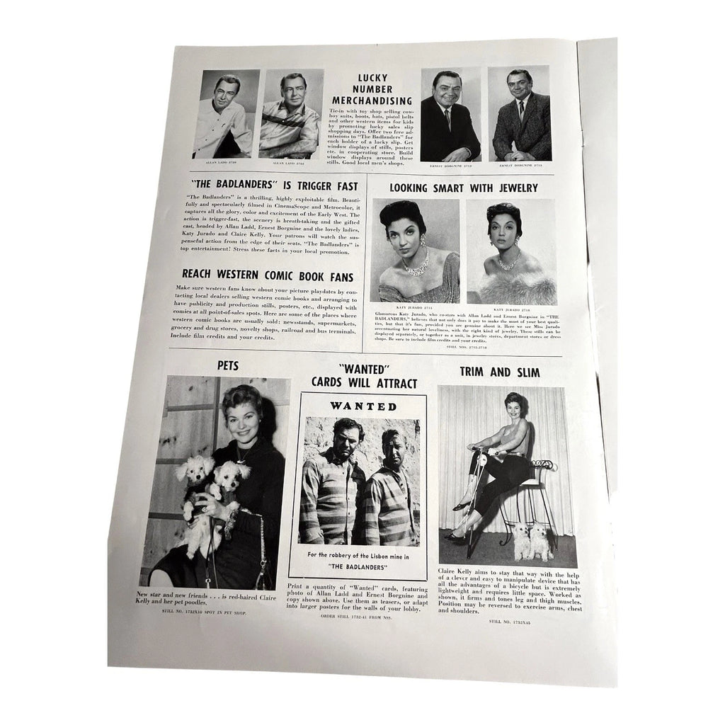 Vintage Movie Press Book Showmans Manual The Badlanders 1958