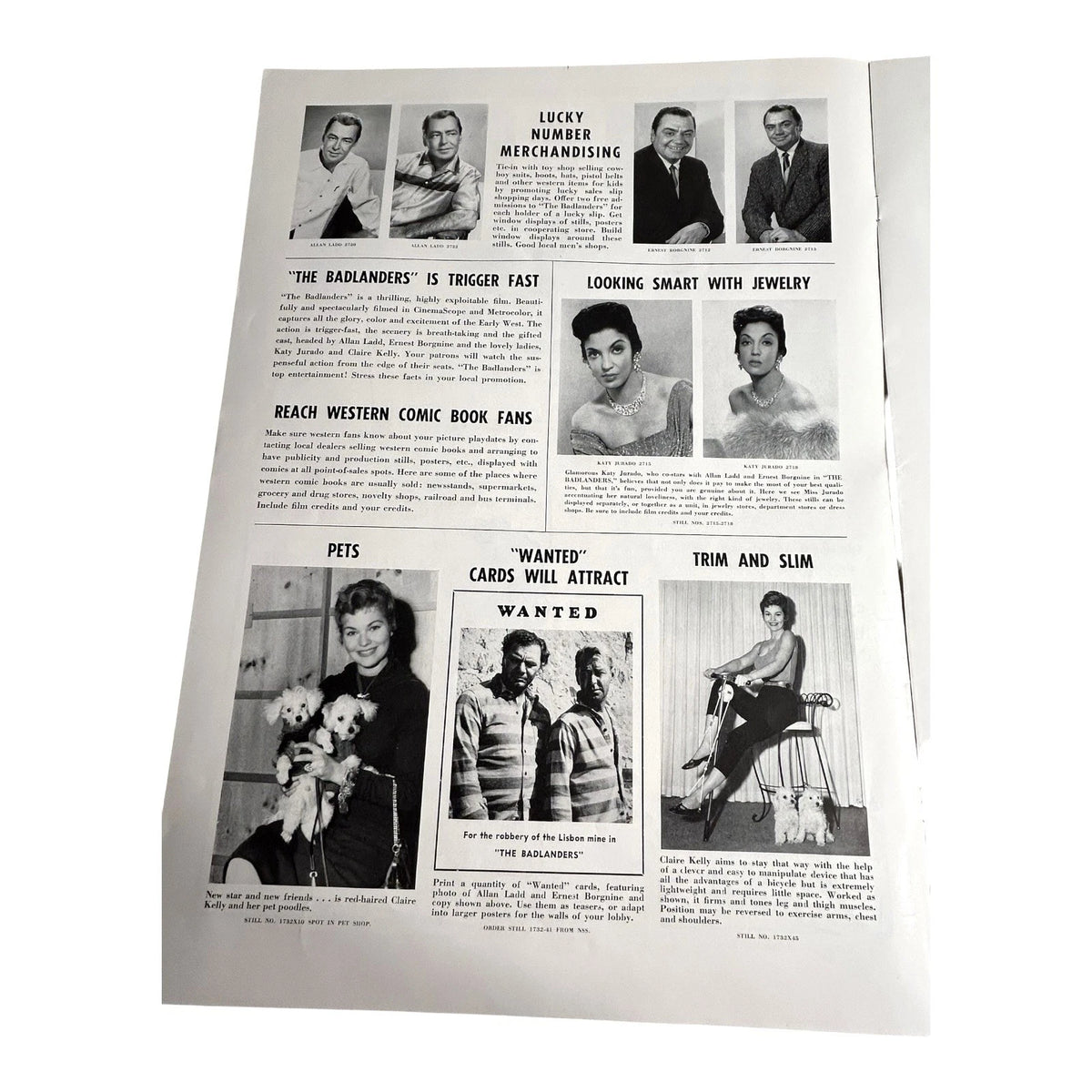 Vintage Movie Press Book Showmans Manual The Badlanders 1958