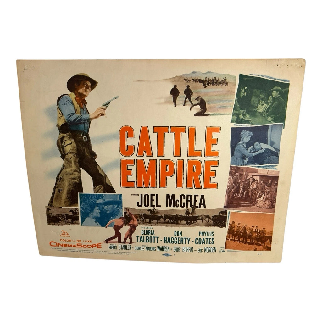 Vintage Western Movie Lobby Card Cattle Empire 1958